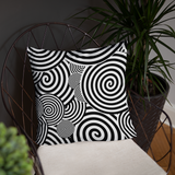 Hypnotic Spiral Throw Pillow