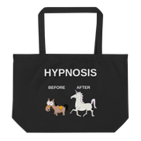 "Hypnosis Before and After" Large organic tote bag