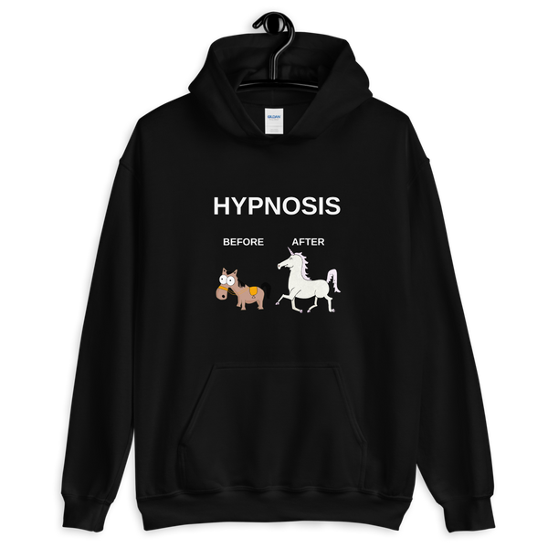 "Hypnosis Before and After" Funny Short-Sleeve Unisex Hoodie