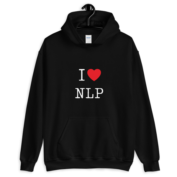"I Love NLP" Hooded Sweatshirt Unisex